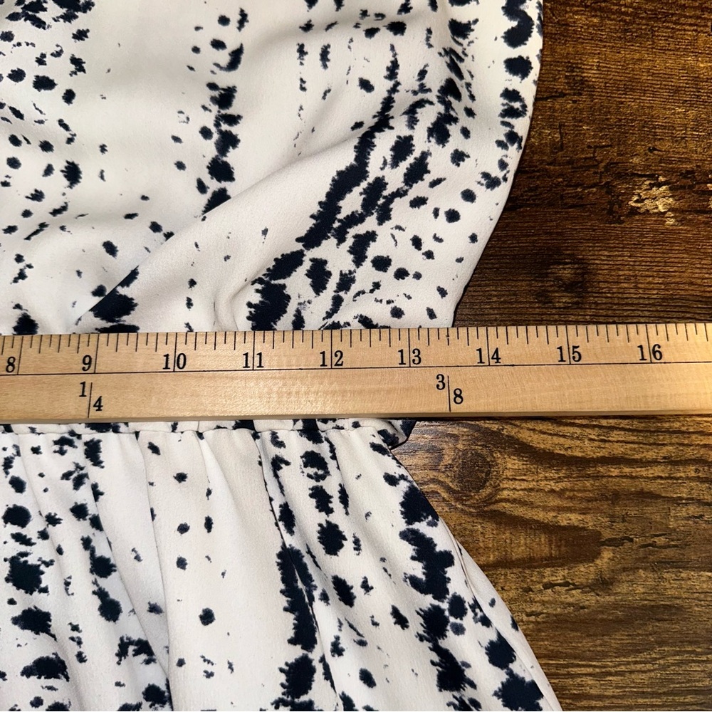 NWT Cooper & Ella White Black Rosie Dotted Stripes Mini Dress - Picture 12 of 13